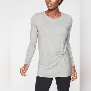 Athleta Nirvana Twist Front Sweatshirt Gray Size M
